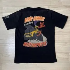 LOWBLOW KNUCKLE ロードランナー　バックプリントTシャツ　刺繍