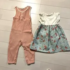 最終値下げ しまむら キッズ 女の子 ワンピース ロンパース セット
