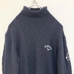 Callaway ケーブルニット タートルネック ゴルフ 上品 Lサイズ