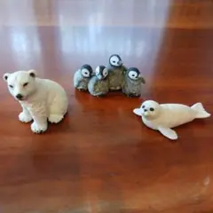 シュライヒ　動物フィギュア　　　アザラシ、シロクマ、ペンギン