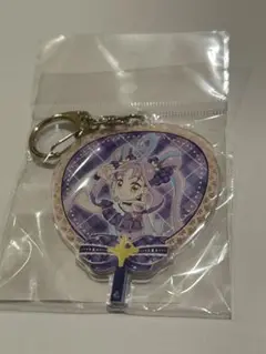 キミとアイドルプリキュア展 キュアキュンキュン　うちわ型アクリルキーホルダー