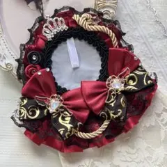 【 No.16 赤 × 黒 】色違い◎ 痛ロゼット ハンドメイド