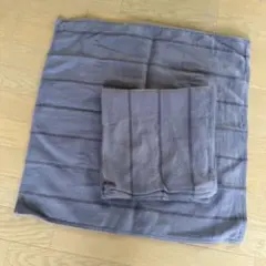 無印良品　クッションカバー ブルー57cm×61cm 2枚セット
