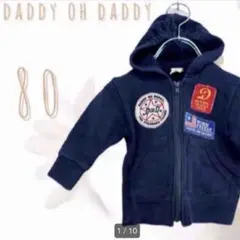 【Daddy Oh Daddy】ダディオダディ　パーカー　ジップアップ　紺　80
