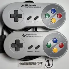 【2個セット】スーパーファミコン SFC 純正コントローラー 分解清掃済み