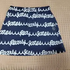 PEARLY GATES ネイビー スカート00 ロゴプリント