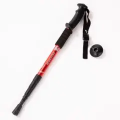 トレッキングポール 最大135cm 2本セット レッド 289A824①