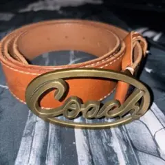 【COACH】90s ブラウン メッシュレザーベルト