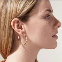 Ana Luisa Tia Medium Gold Hoop