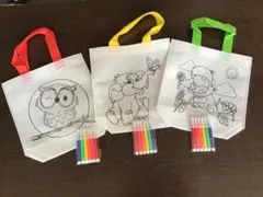 【塗り絵付きバック】3組セット・子供・知育玩具・（子供・孫・友達)プレゼントに