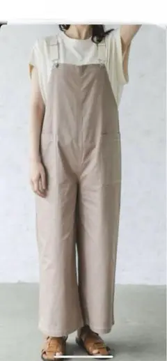 【即発送】ペアマノン　サロペット　LLサイズ　オールインワン　ベージュ