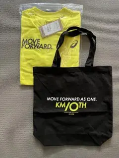 【新品未使用】金沢マラソン 参加賞トートバッグ　Tシャツ アシックス Mサイズ