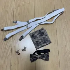[値下]結婚式　新郎小物　5点セット　ブライダル　蝶ネクタイ　ウェディング小物