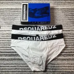 【未使用品】DSQUARED2 ロゴ ブリーフ ホワイト Mサイズ 2枚セット