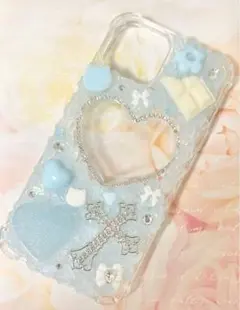 iPhoneケース　13、14対応　ブルー