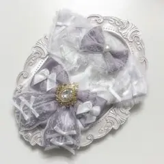 ♡ぬい服　10〜12cm用　ホワイト×パープル　ねこ　チェーンフック付き♡