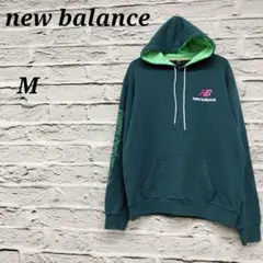 R4627 ニューバランス 【M】 長袖パーカー プルオーバー ロゴプリント