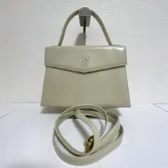 ユキトリイ ハンドバッグ ロゴ フォーマル セレモニー ベージュ