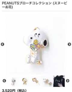 新品未使用 スヌーピー PEANUTSブローチコレクション (スヌーピーお花)