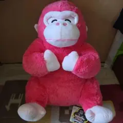 新品 BIG ウホウホゴリラのゴリくん 一緒にうっほっほ ピンク