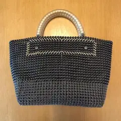 【美品】　Carnet カルネ　フリル装飾　トートバッグ　カゴバッグ　レザー 美品】 Carnet カルネ フリル装飾 トートバッグ カゴバッグ