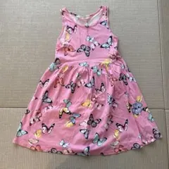 H&M 蝶柄ノースリーブワンピース