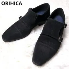 最終価格　ORIHICA モンクストラップ　スエード　ビジネスシューズ　25cm