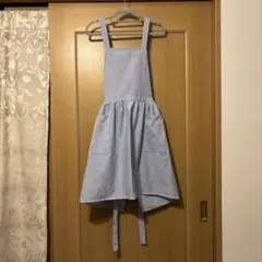 水色　大人用エプロン