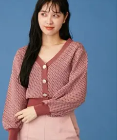 【美品】JILL by JILLSTUART カーディガン ピンク モーヴ