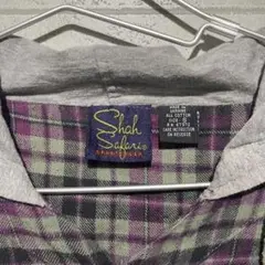 90s Shah Safari Hooded Flannel Shirt y2k