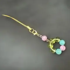 ハンドメイドパワーストーンストラップ　勇気　希望　前向き　心身の癒しバランス