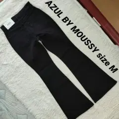 新品 AZUL BY MOUSSY size M フレアデニムパンツ ブラック