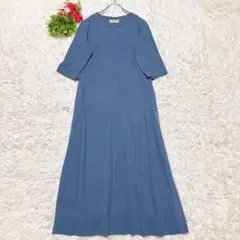 【ジョルジュレッシュ】 ロングワンピース 5分袖 ミモレ丈 （M） イトキン