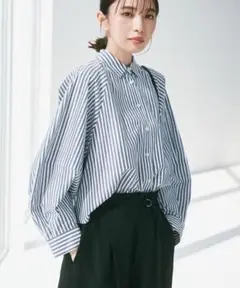 【抗菌防臭/洗える】コットンブロード フォルムシャツUNFILO アンフィーロ