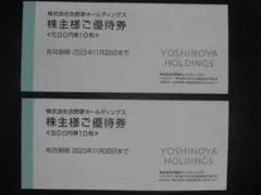 吉野家 株主優待 10000円分