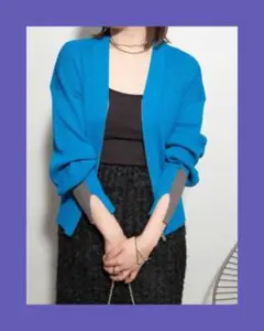 ♣♥♠♦新品未使用！Palm Riche シアージップニット（ブルー）