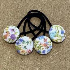 くるみボタンのヘアゴム 995
