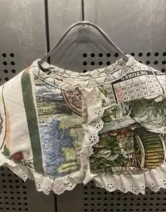 付け襟　ヴィンテージ　vintage パッチワーク　カラフル　派手　個性派