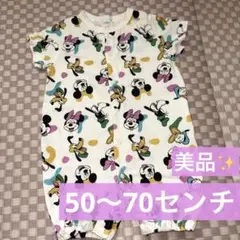 美品✨バースデイ購入　ディズニー柄ロンパース　futafuta ベビー服