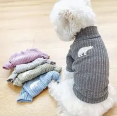 【新品タグ付き】犬服ドッグウェアXL ペット服 セーターライトグレー