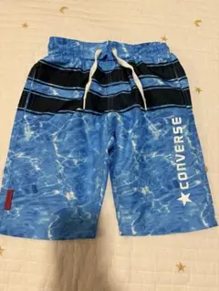 【美品】Converse コンバース水着 青 男の子　130水面模様