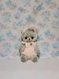 最終値下 加茂美智子 ミニチュア 猫 国内作家 テディベア ぬいぐるみ 最終値下 加茂美智子 ミニチュア 猫 国内作家 テディベア