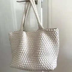 ⭐️お値下げしました！トートバッグ　ショルダー編み込みライトベージュ