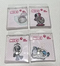 NICI ニキ　スマホリング　ユニコーン　シマウマ　フラミンゴ　新品　4点セット