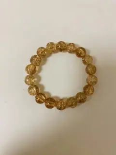 クリアオレンジ ビーズ ブレスレット