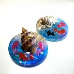 レジン制のミニチュア 金魚 合計６匹 (内３匹は蓄光✨)