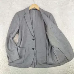 UNIQLO　ユニクロ　アンコンジャケット　グレー　ポリエステル　コットン　S
