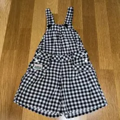 120㎝/F.O.KIDS エフオーキッズ/チェック柄サロペット