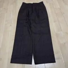 80s 90s vintage 日本製 ツータックワイドスラックス ウール 千鳥