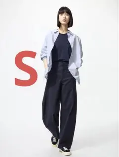 ユニクロ ジャージーバレルレッグパンツ